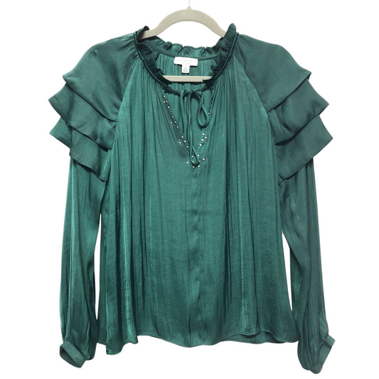 Blouse Ls By Current Air In Green, Size:S