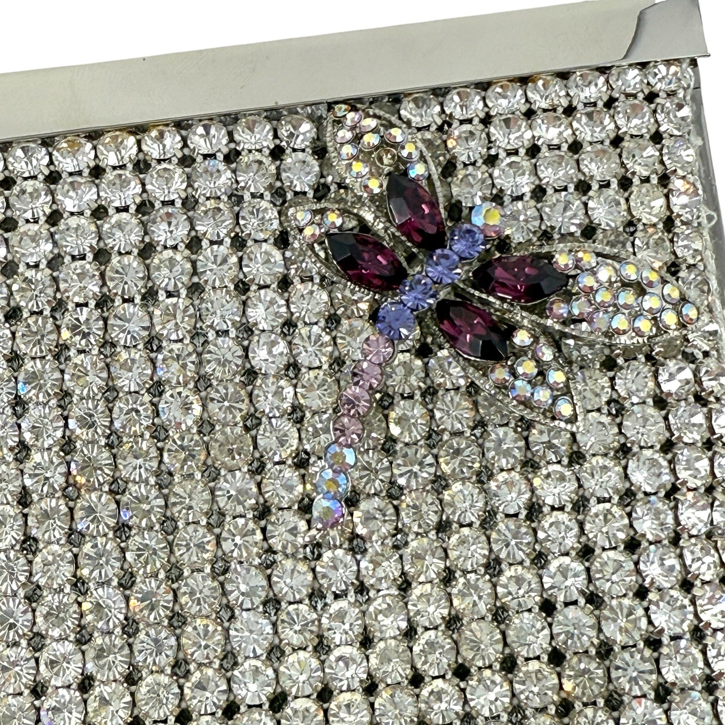 Vintage Swarovski Crystal Embellished Dragonfly Clutch By Isabella Adams, Size: Small