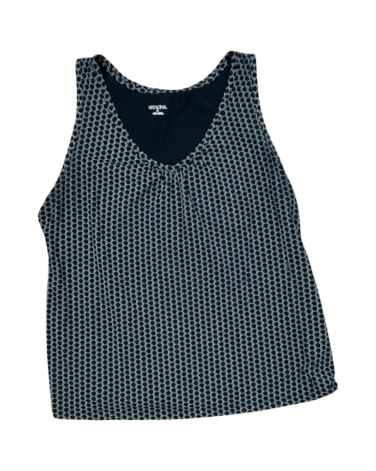 Top Sleeveless By Merona In Black & Tan, Size:2X