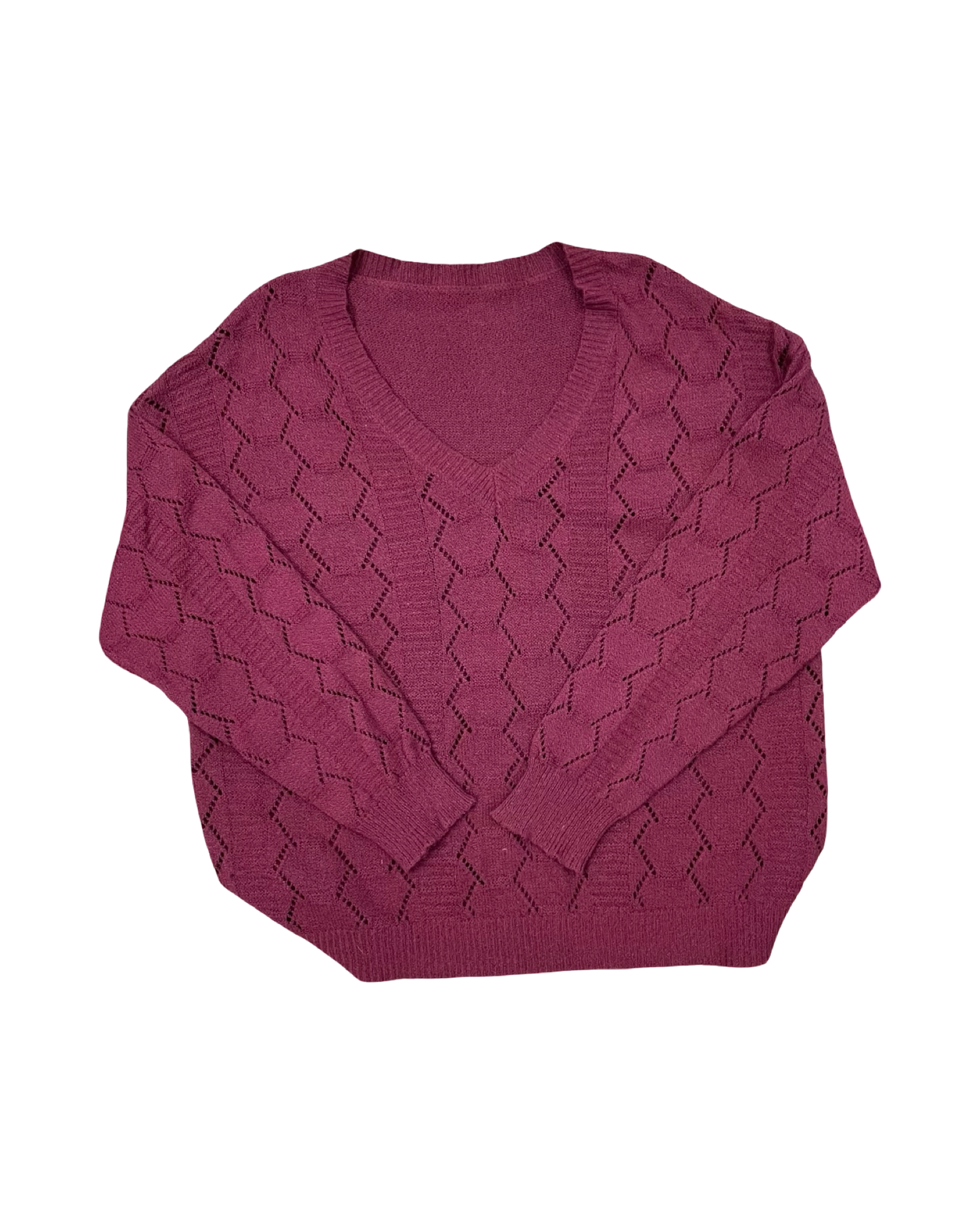 Sweater By Shein In Maroon, Size:3X