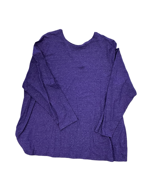 Top Ls Basic By Croft And Barrow In Purple, Size:2X
