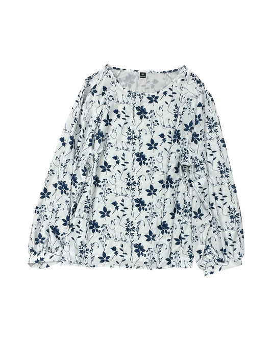 Top Ls By Clothes Mentor In Blue & White, Size:3X