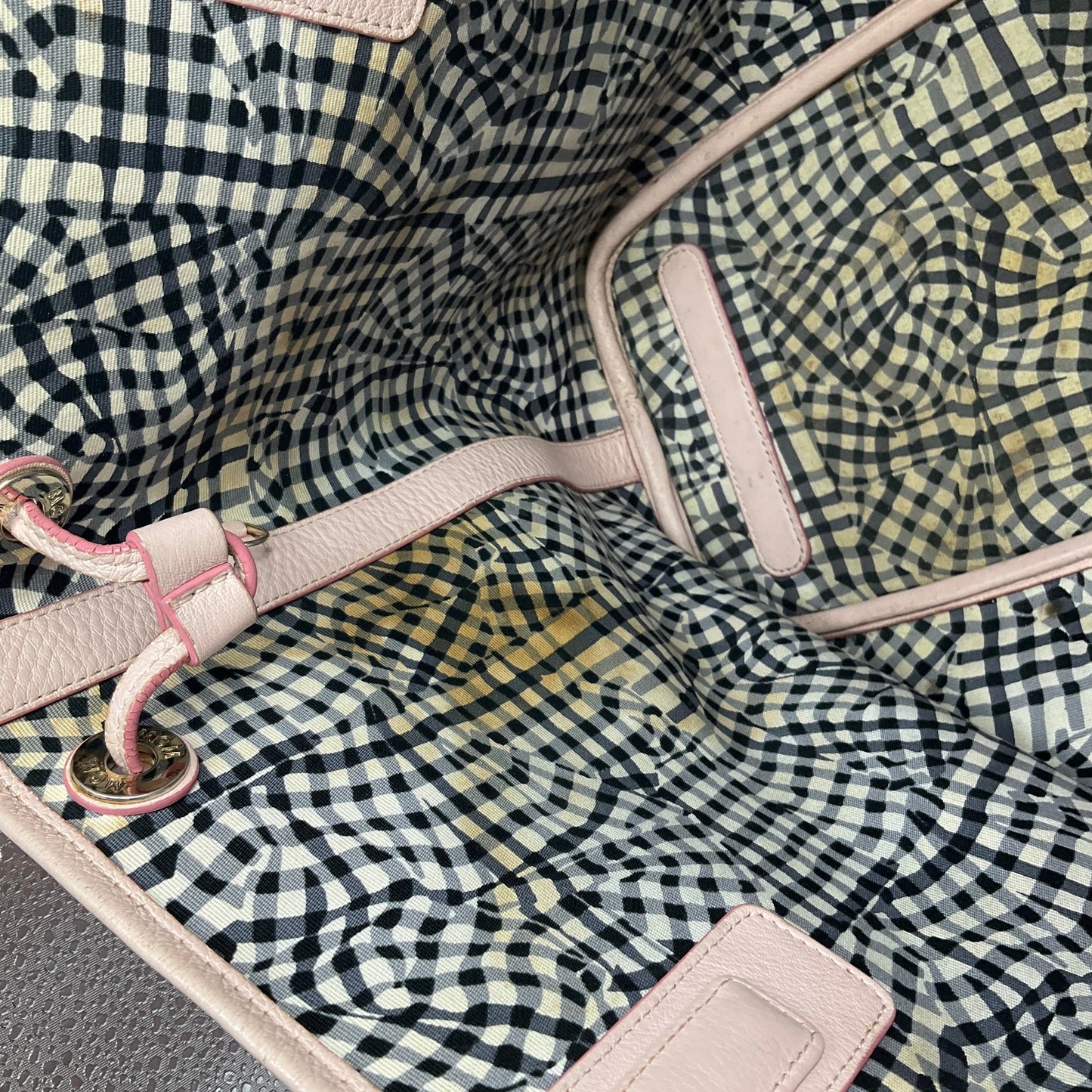 As Is Handbag Luxury Designer By Mcm, Size: Medium