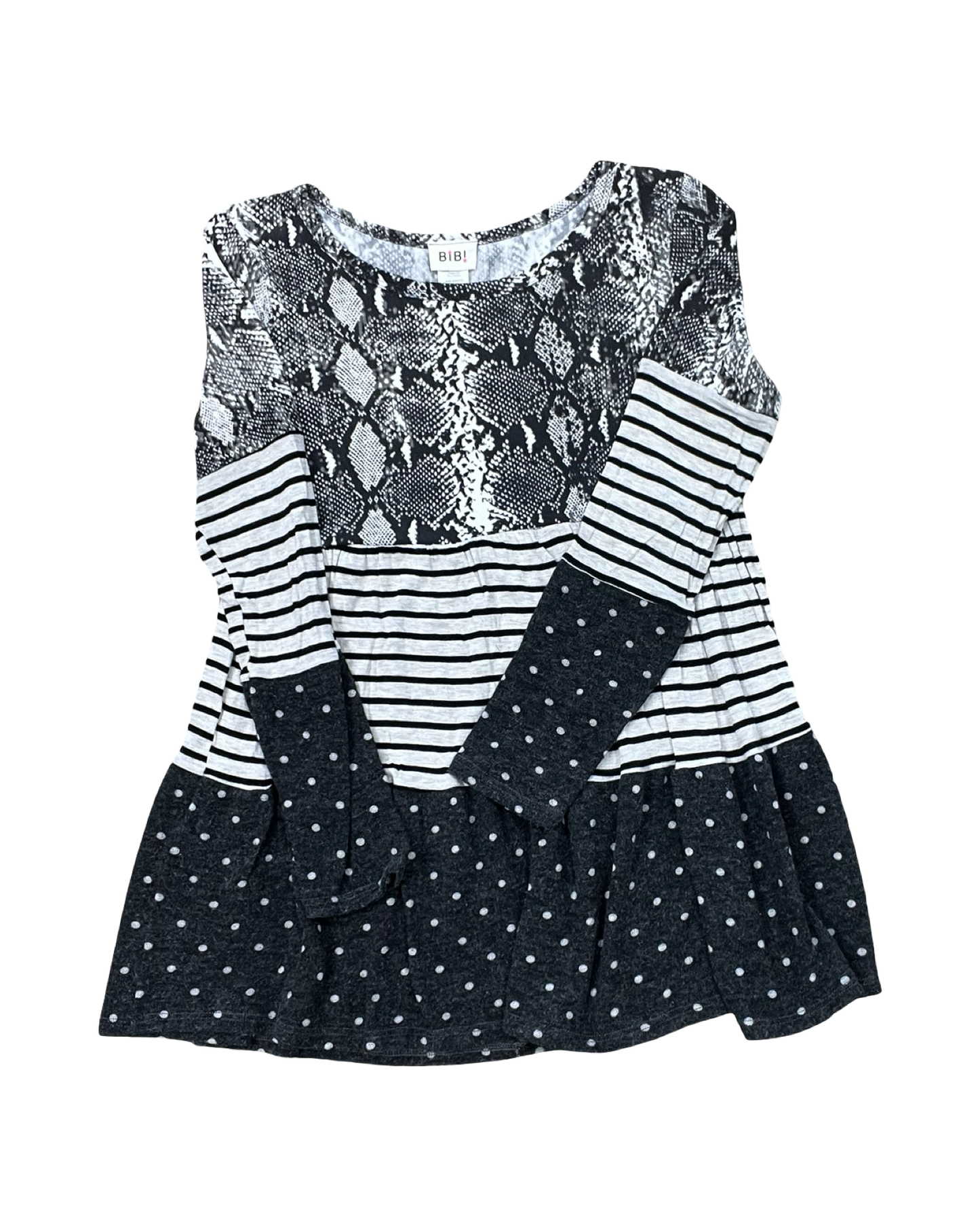 Top Ls By Bibi In Black & White, Size:S