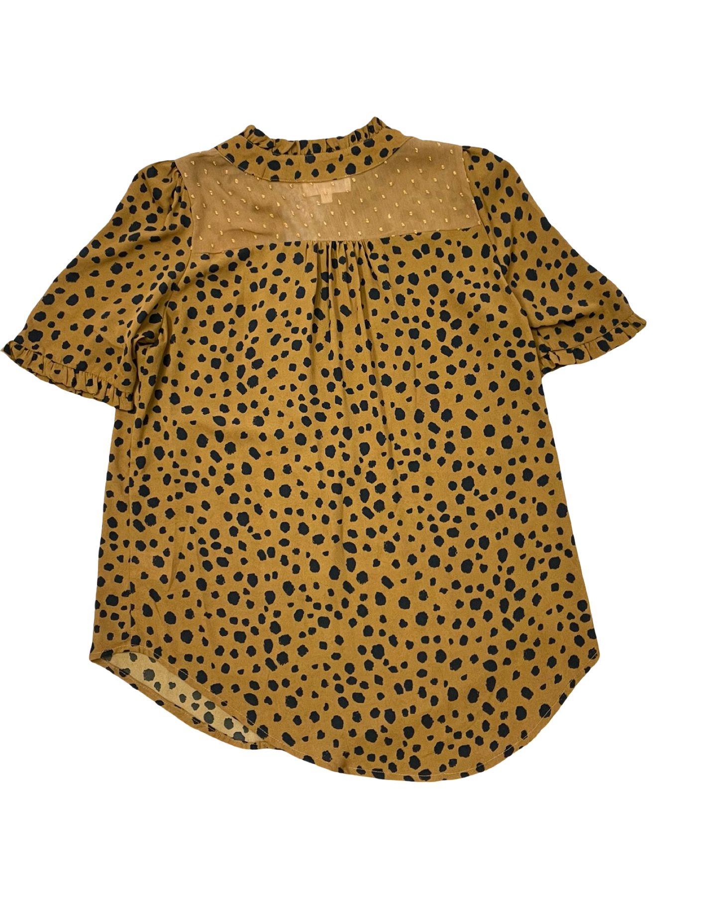 Blouse Ss By Listicle In Black & Brown, Size:S