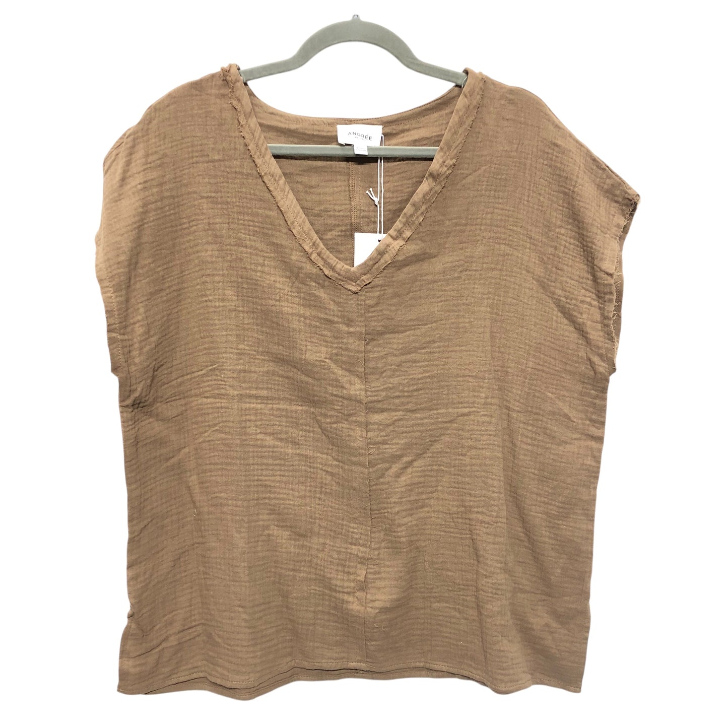 Top Sleeveless By Andree By Unit In Brown, Size:Xl