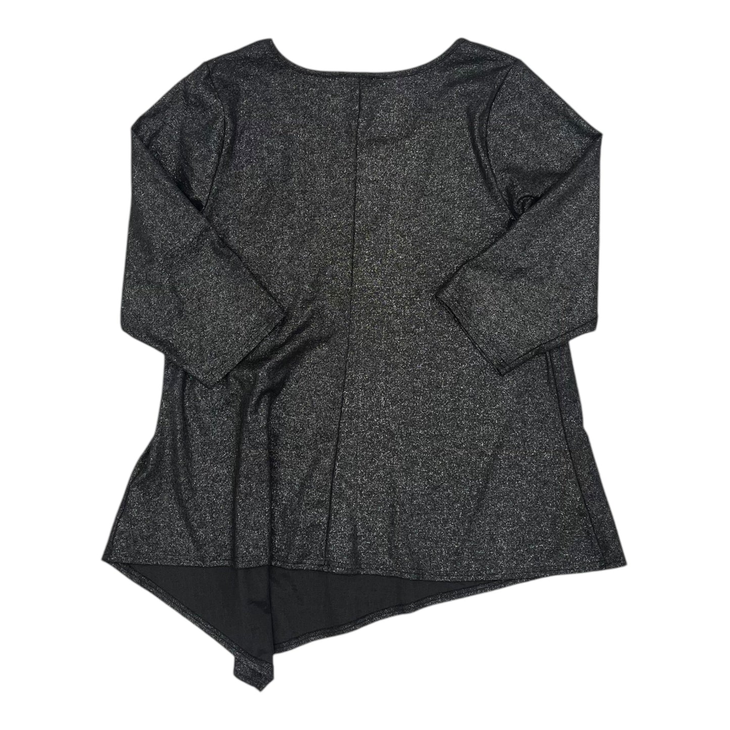 Top 3/4 Sleeve By Lane Bryant In Black & Silver, Size:1X