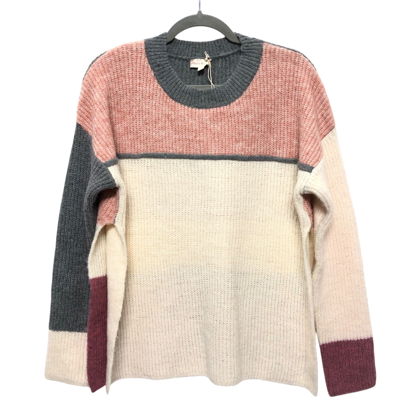 Sweater By Hem & Thread In Grey & Pink, Size:S