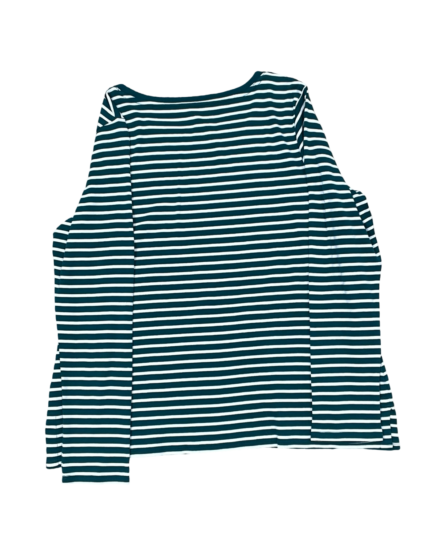 Top Ls By J. Jill In Green & White, Size:Mp