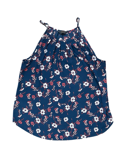 Top Sleeveless By Mix It In Blue, Size:Xl