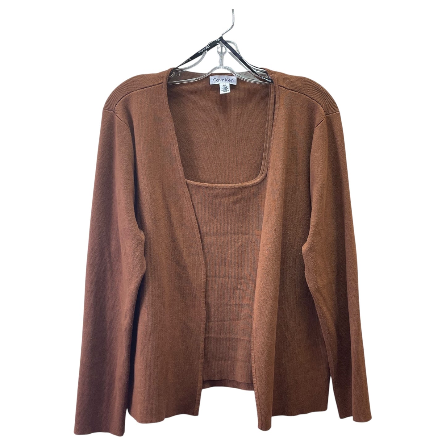 Sweater 2Pc By Calvin Klein In Brown, Size:L