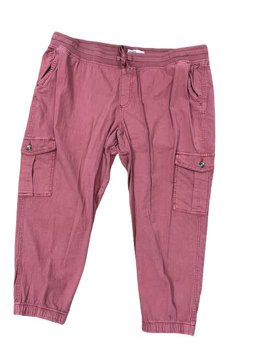 Pants Joggers By Sonoma In Coral, Size:1X