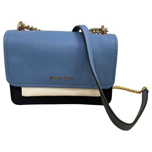 Crossbody Designer By Michael Kors In Blue & White, Size:Small