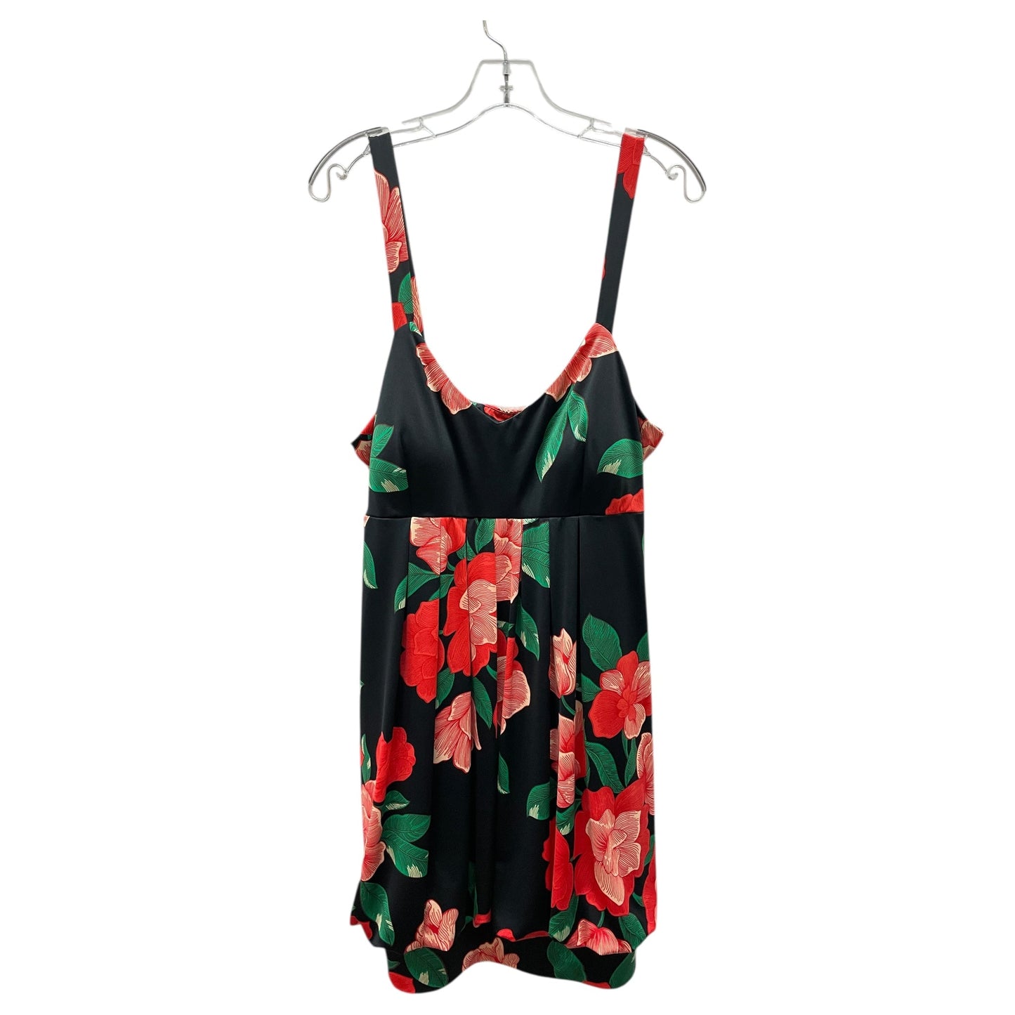 Dress Casual Midi By Cme In Black & Red, Size:2X