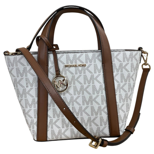 Crossbody Designer By Michael Kors In Cream, Size:Medium