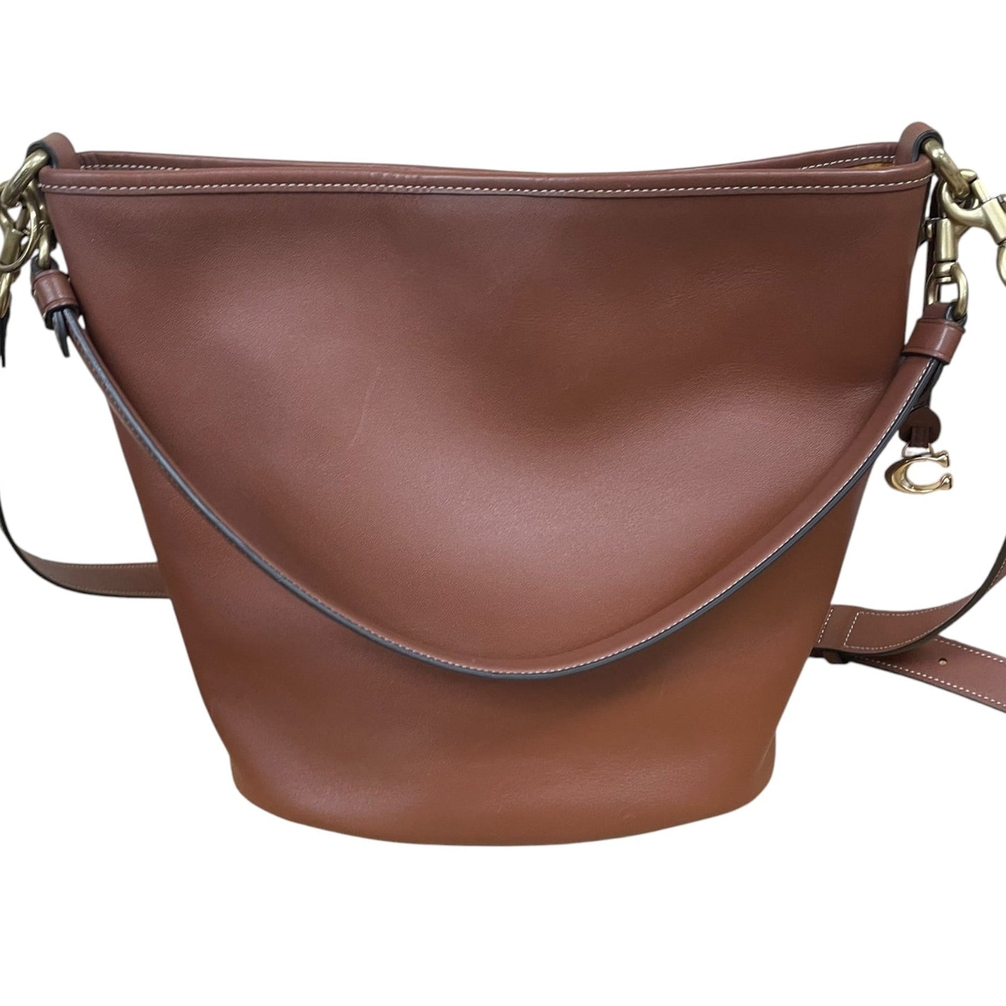 Handbag Designer By Coach In Brown, Size:Large