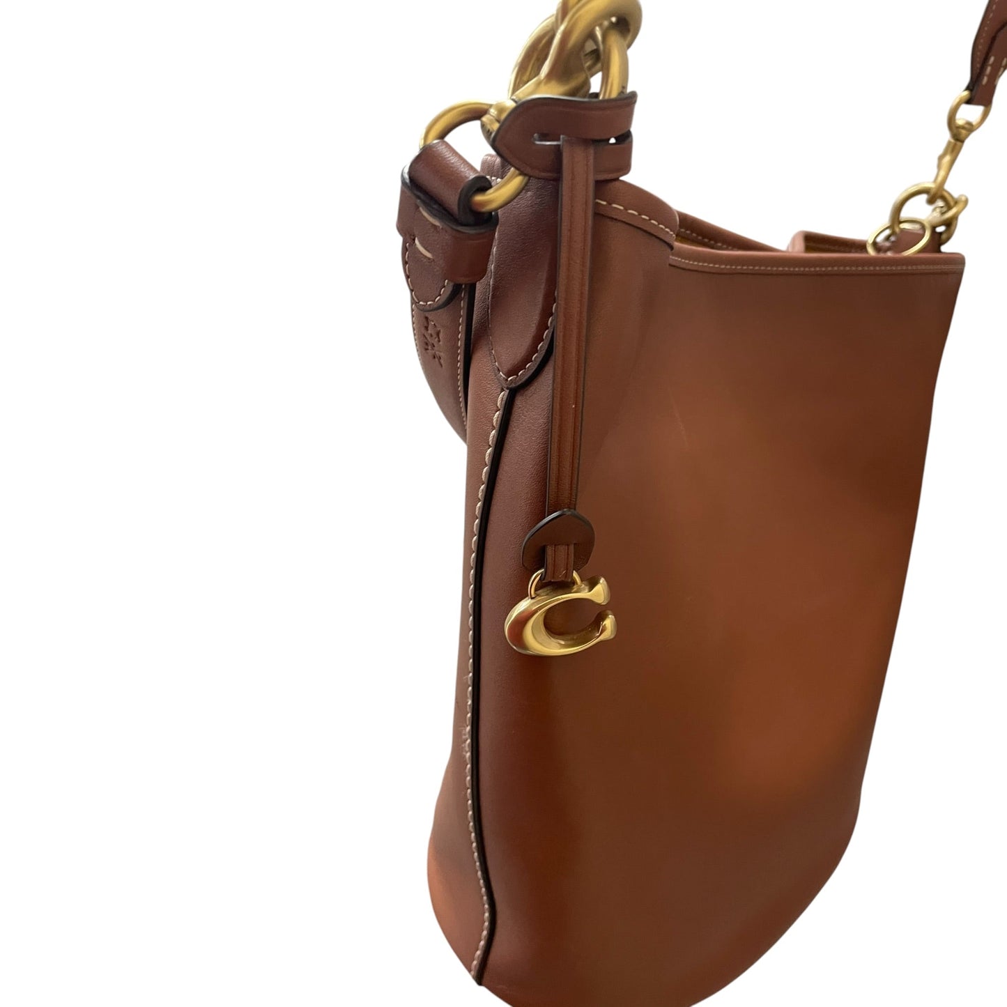 Handbag Designer By Coach In Brown, Size:Large