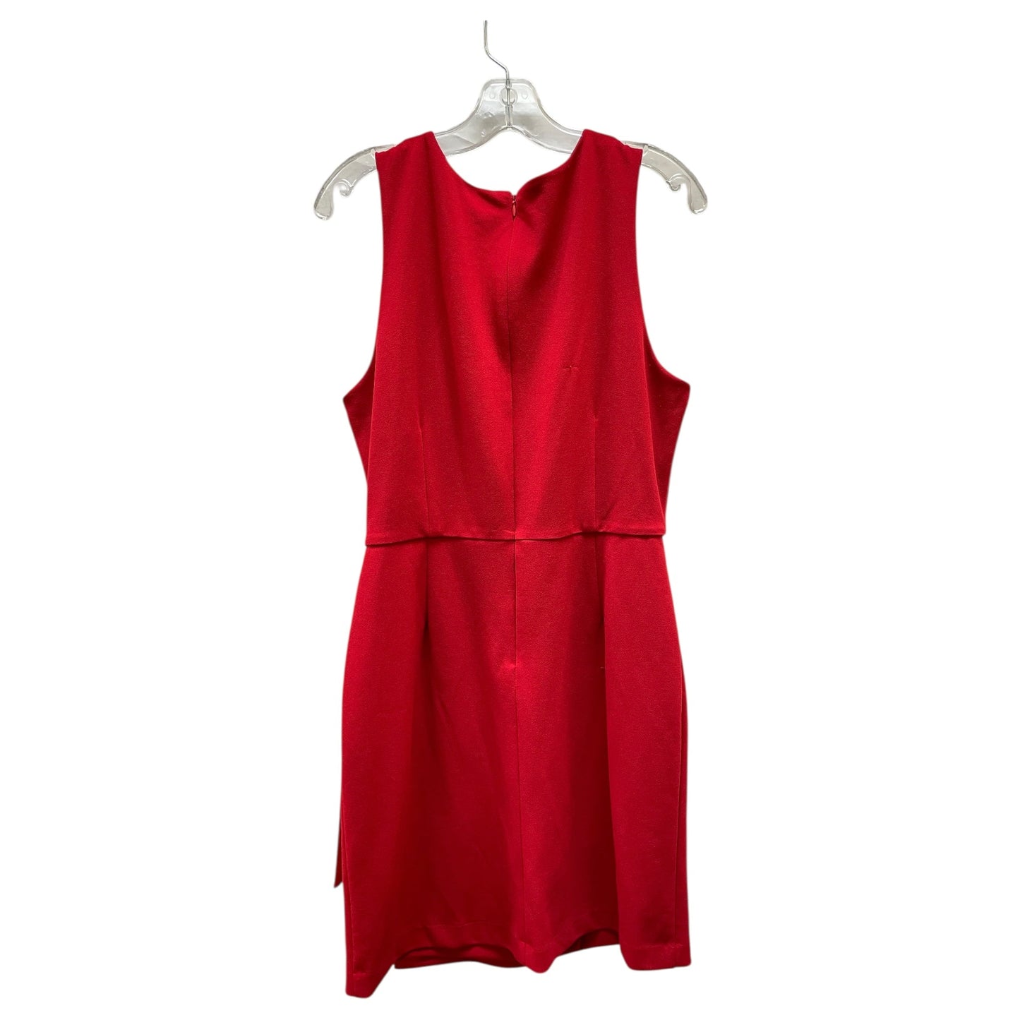 Dress Party Midi By Tahari In Red, Size:12
