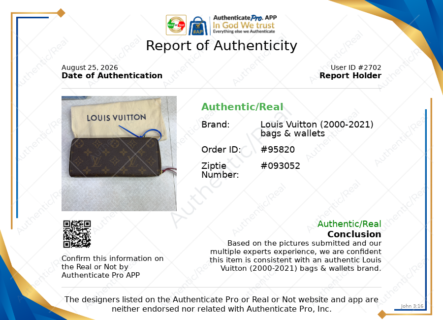 Wallet Luxury Designer By Louis Vuitton, Size: Small