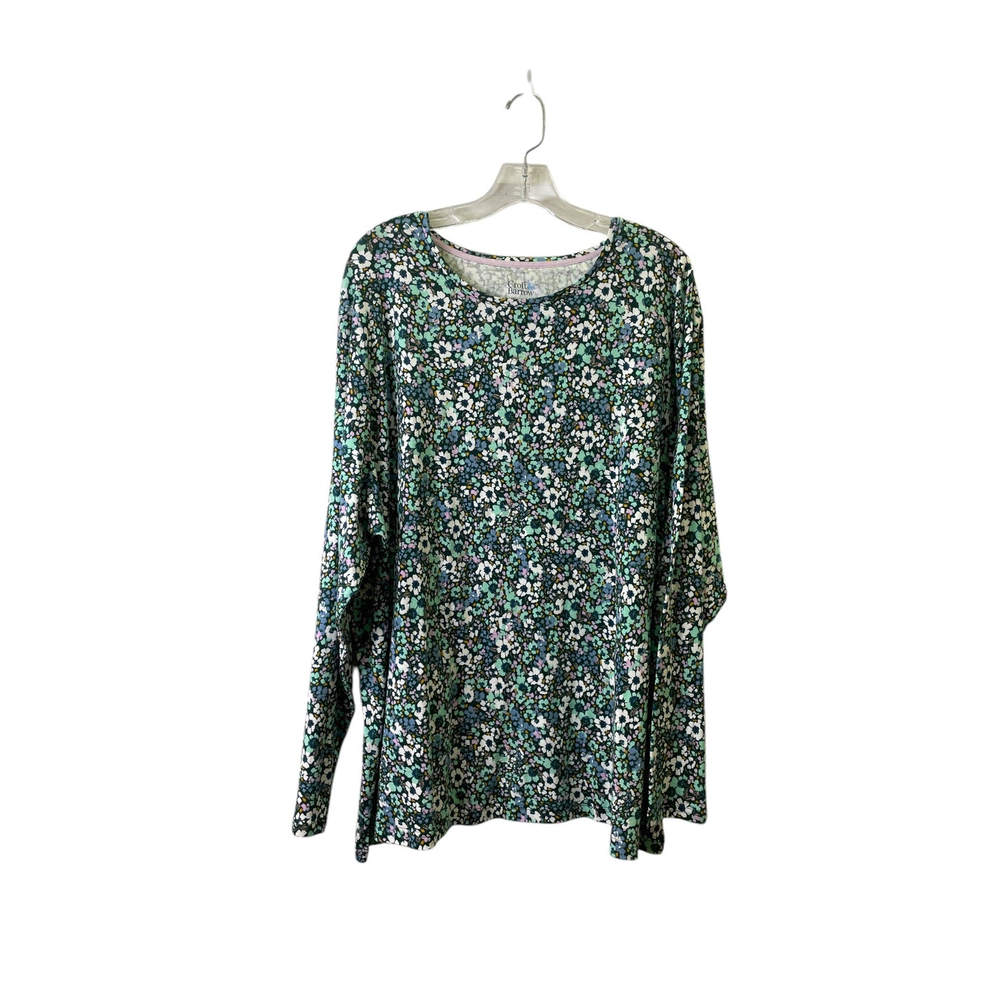 Top Ls By Croft And Barrow In Floral Print, Size:4X