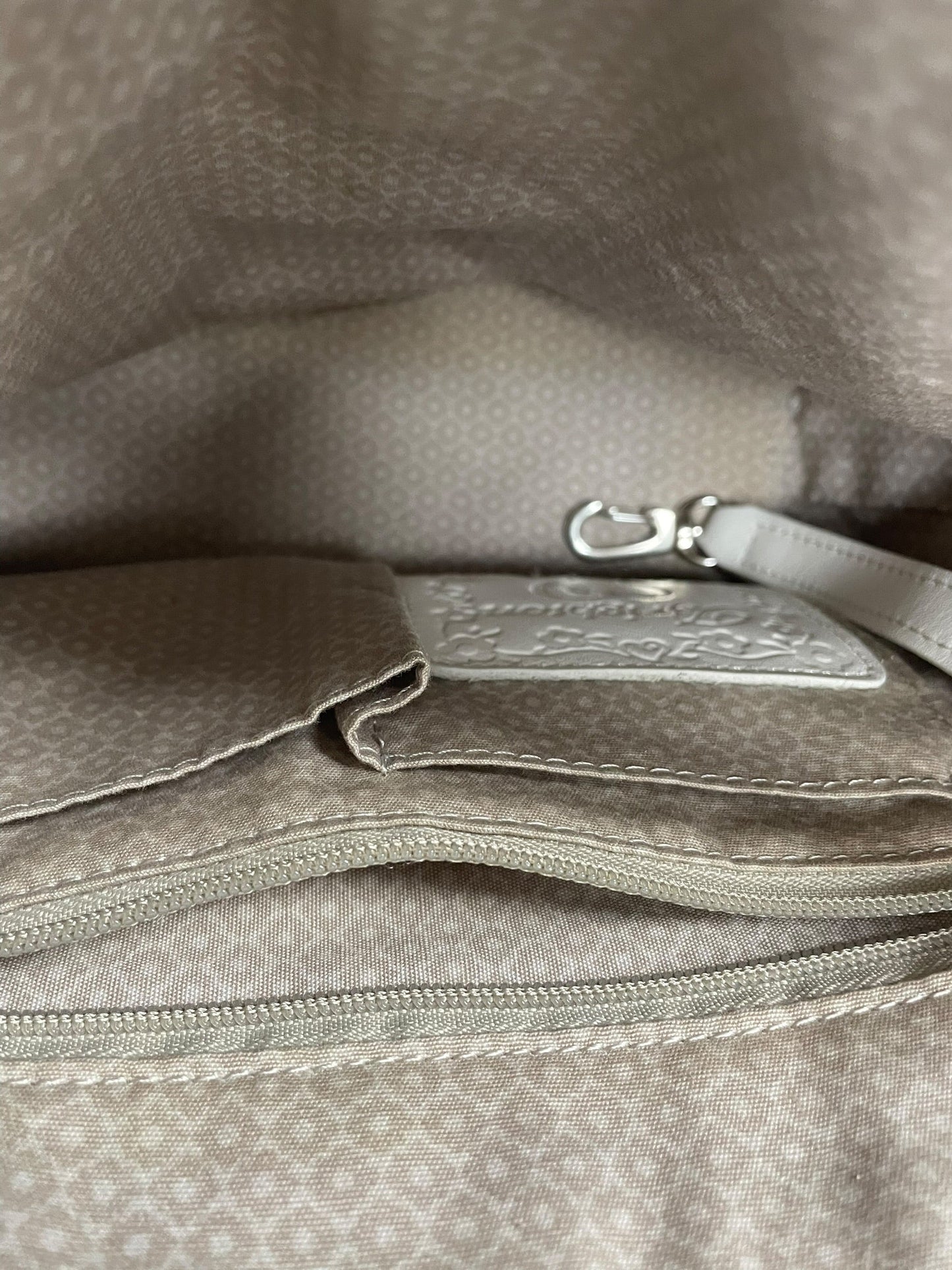 Handbag By Brighton In Tan & White, Size:Medium