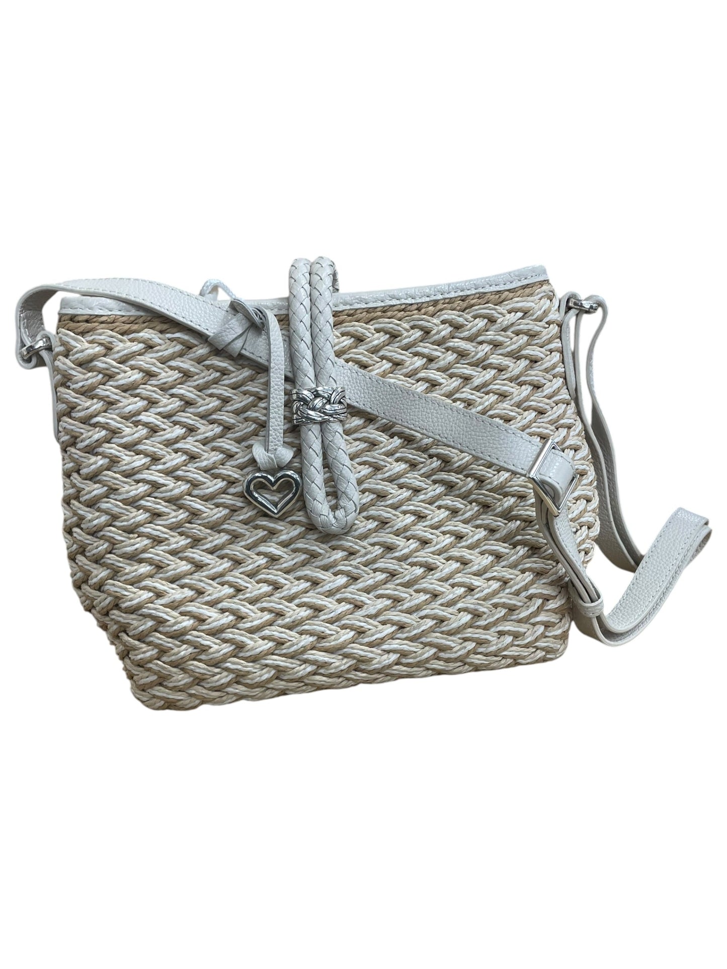 Handbag By Brighton In Tan & White, Size:Medium