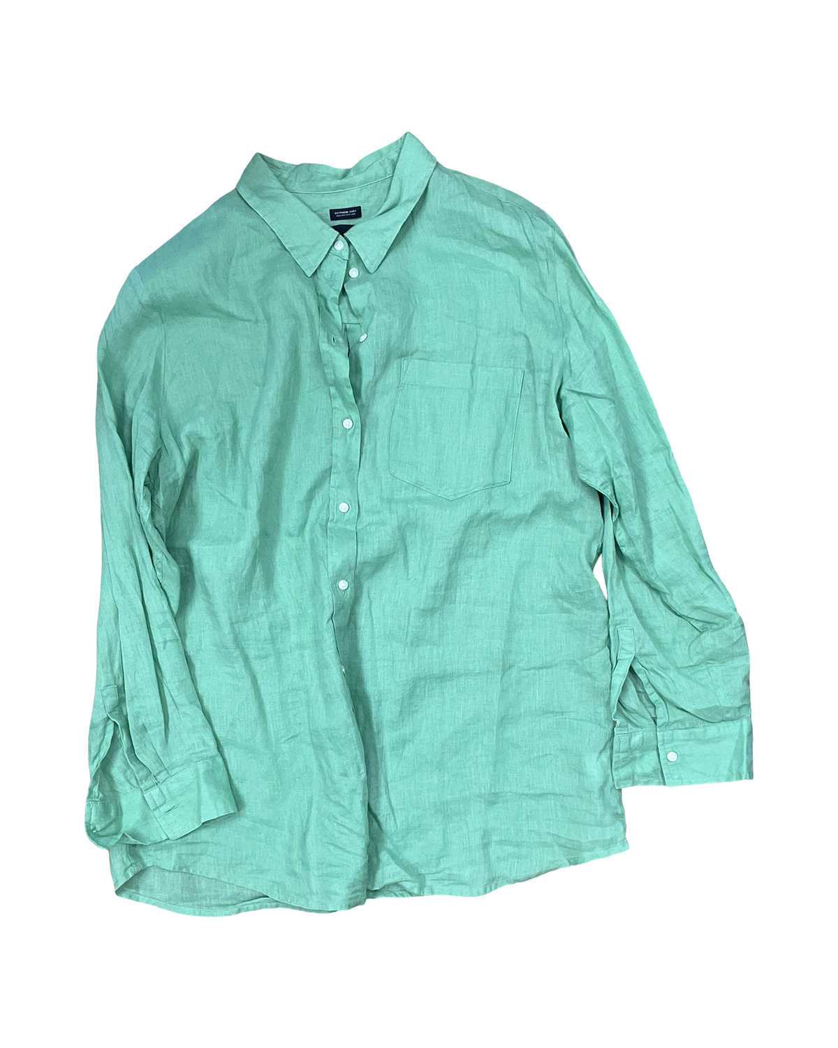 Blouse Ls By Gap In Green, Size:Xl
