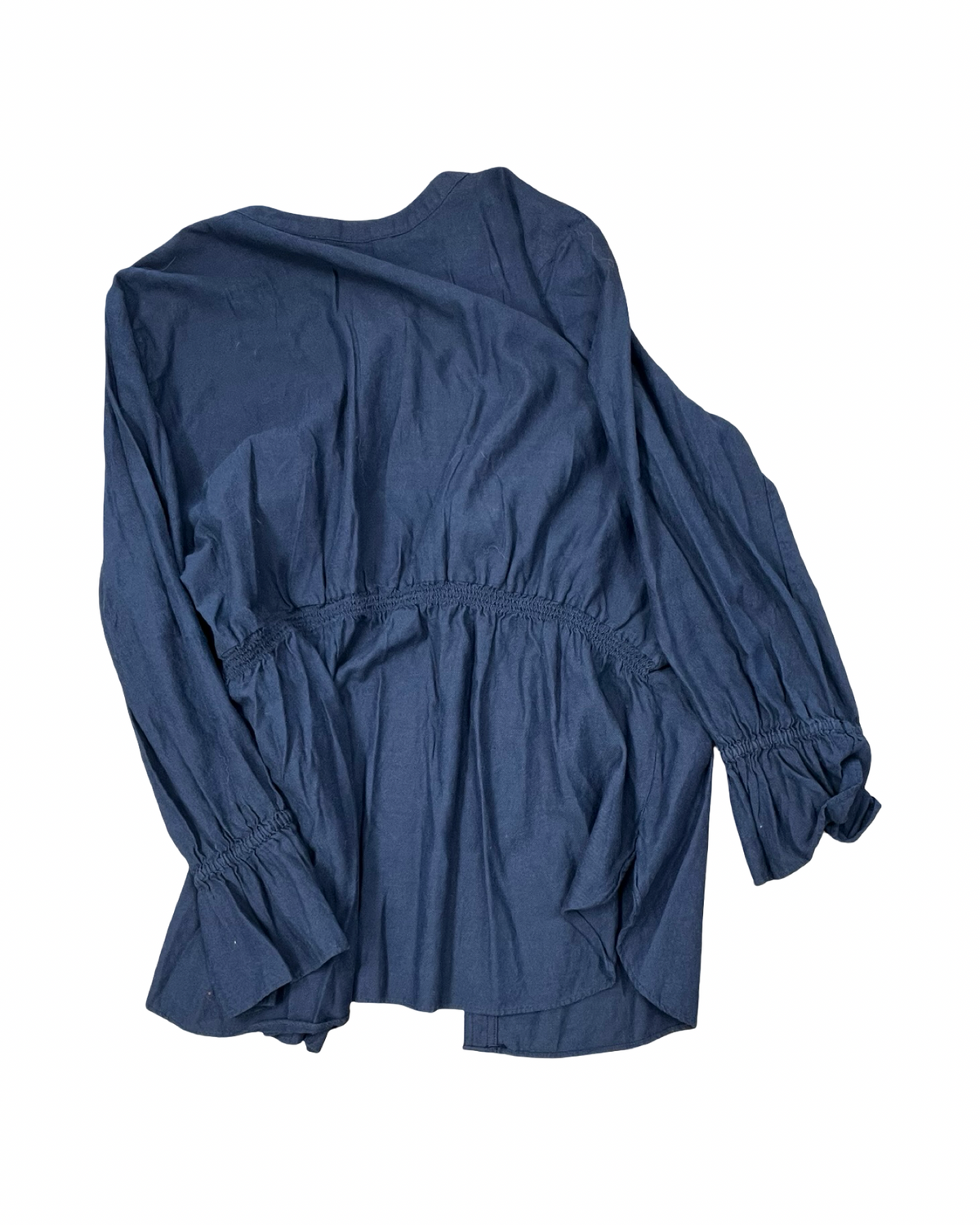 Blouse Ls By Loft In Navy, Size:Xxl