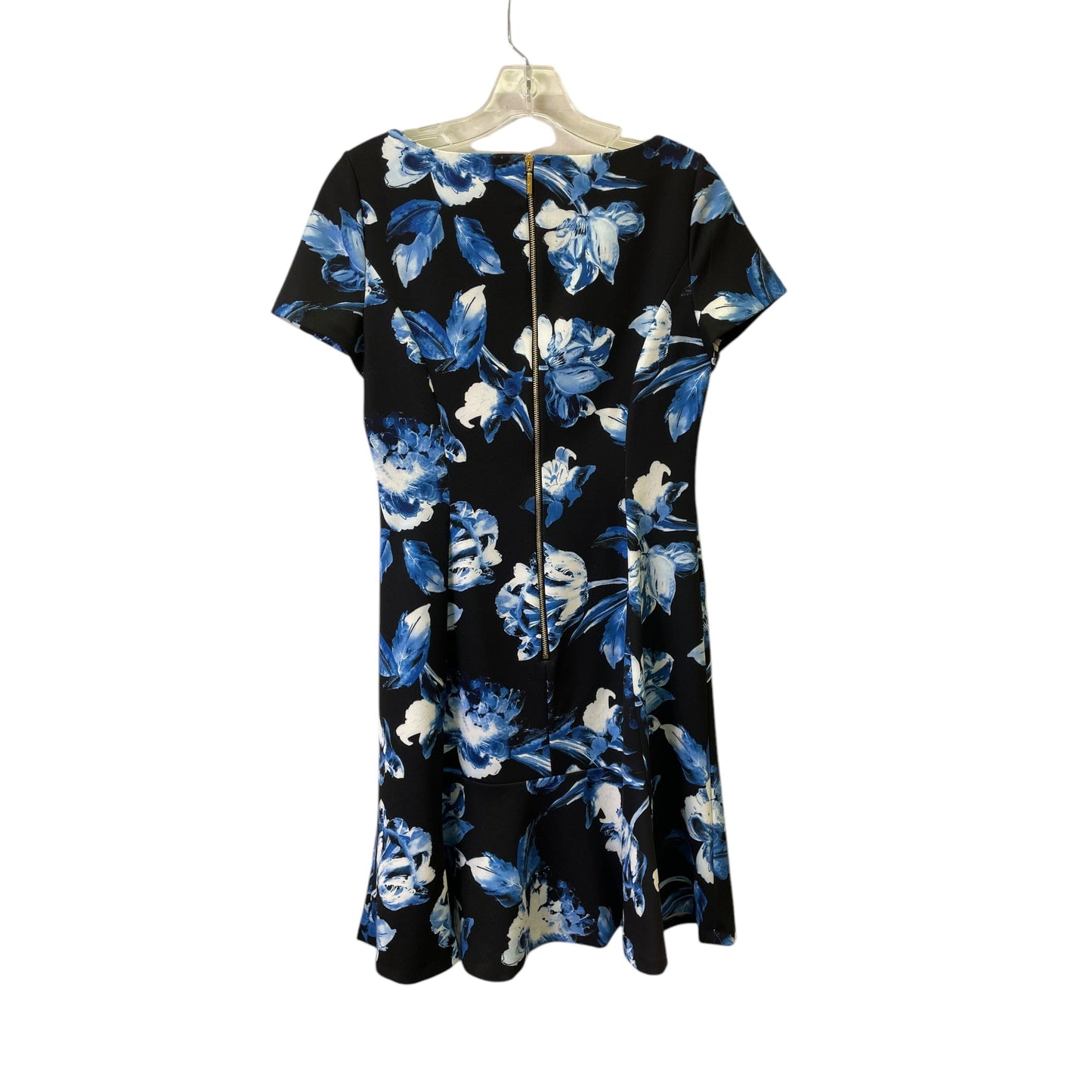 Dress Designer By Karl Lagerfeld In Black & Blue, Size:Xs