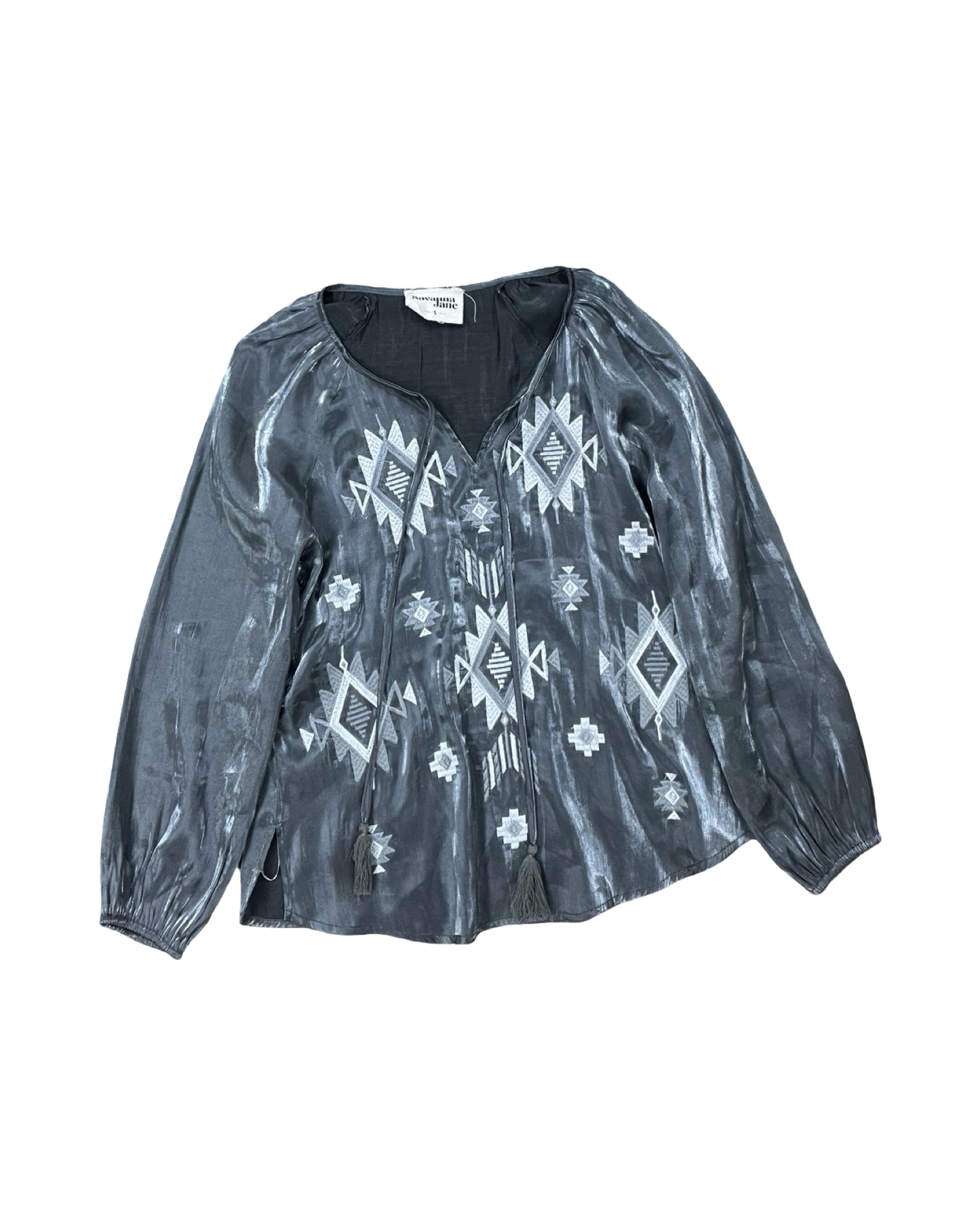 Top Ls By Savanna Jane In Silver, Size:S