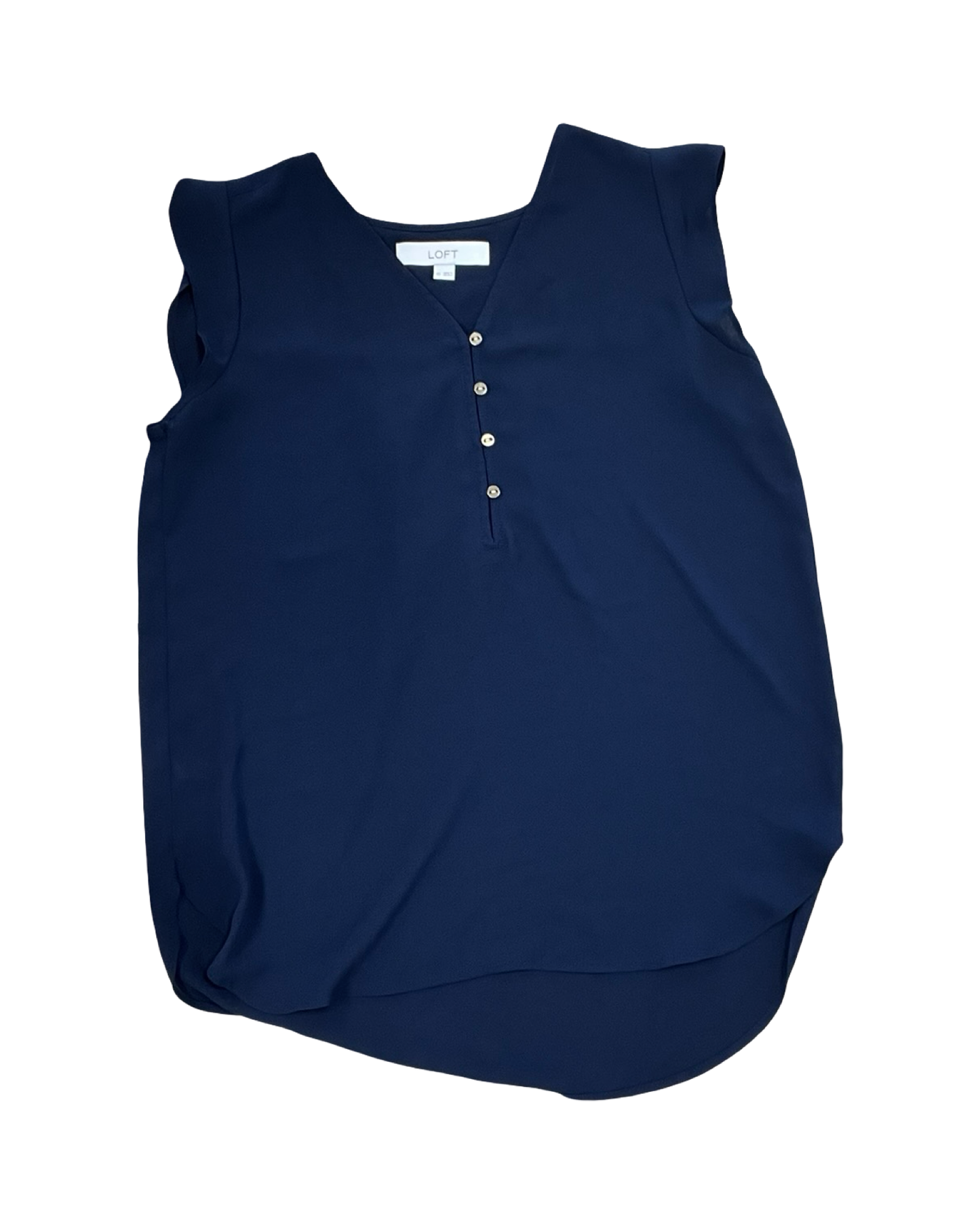 Top Sleeveless By Loft In Navy, Size:Xs