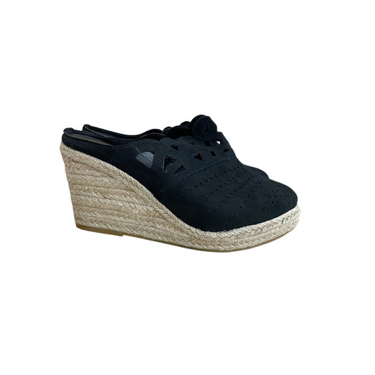 Shoes Heels Wedge By Cme In Black & Tan, Size:7.5