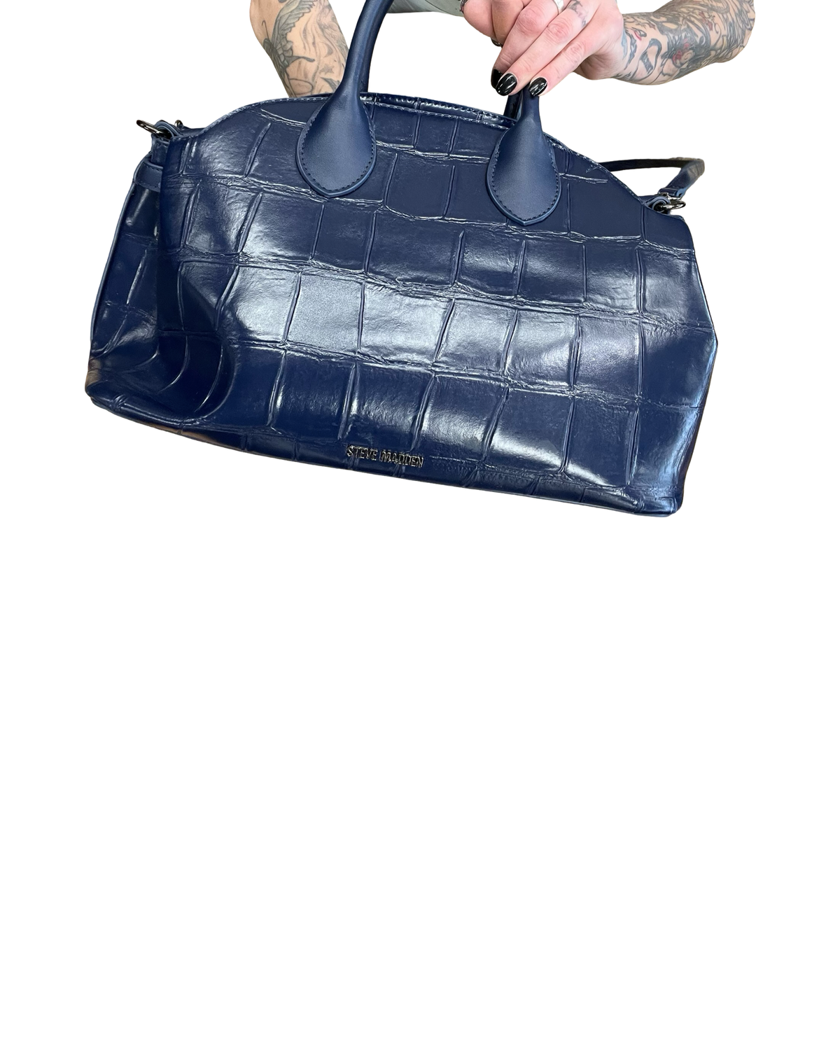 Handbag By Steve Madden In Blue, Size:Large