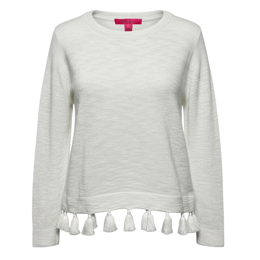 Athea Tassel Sweater Designer By Lilly Pulitzer In White, Size: XXS