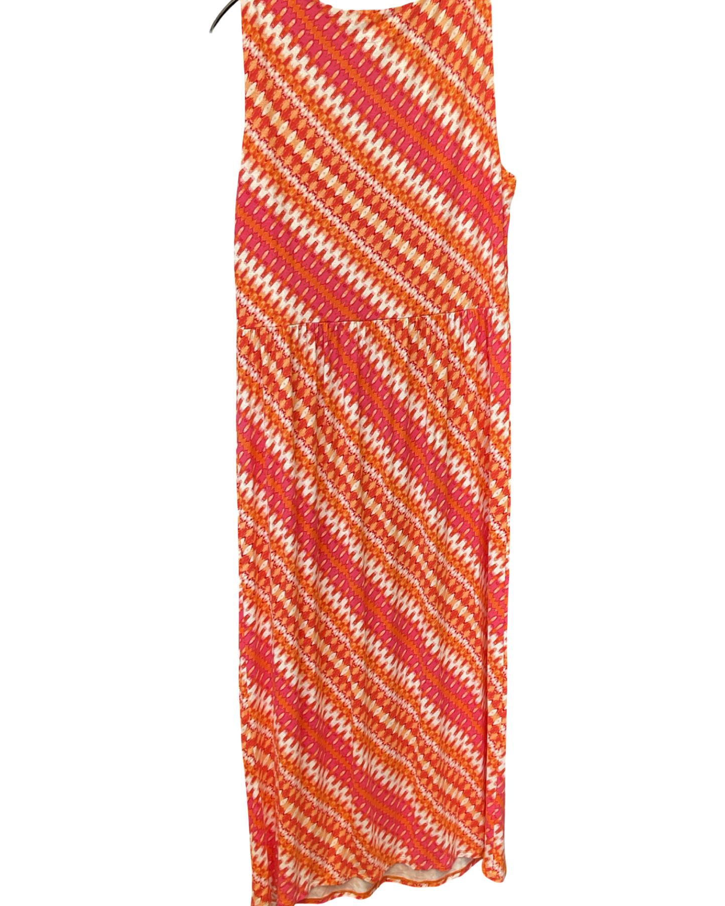 Dress Casual Maxi By J. Jill In Orange & Pink, Size:M