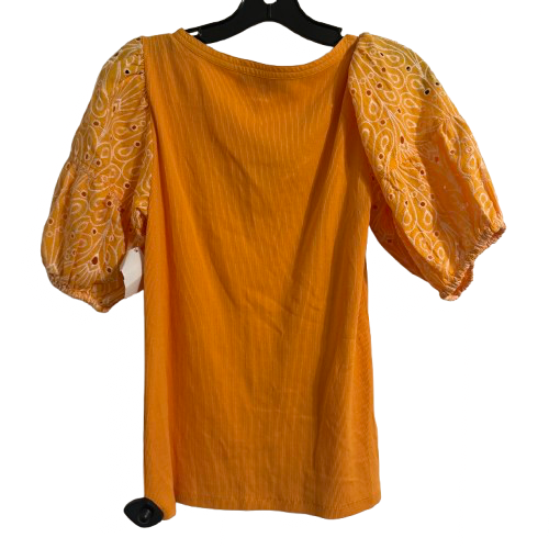 Top Short Sleeve By Loft In Orange, Size: M