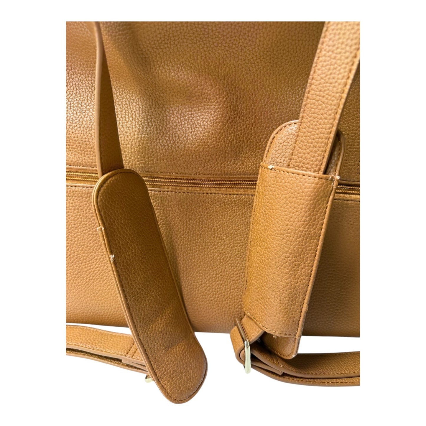 Backpack Leather  In Bronze, Size:Large