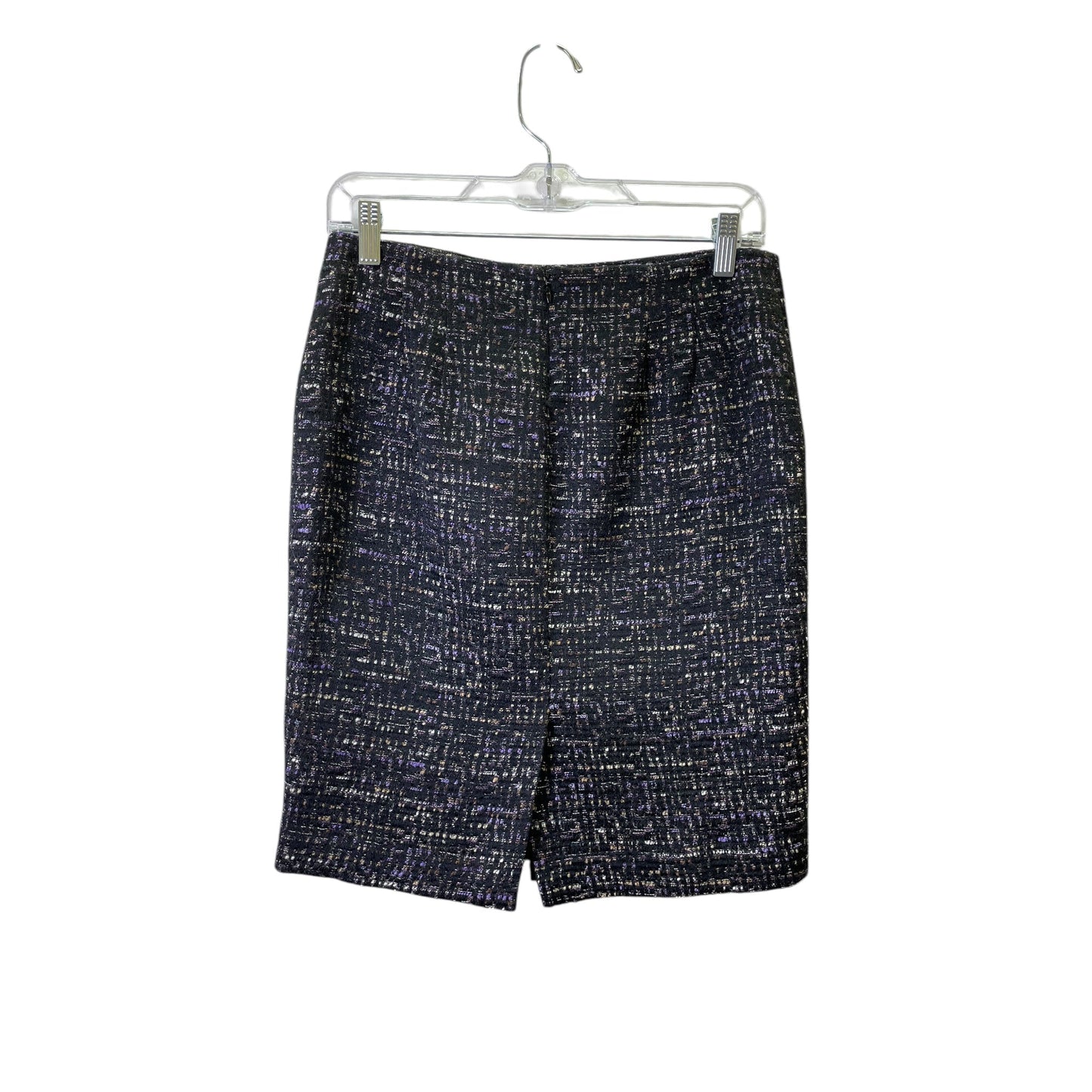 Skirt Mini & Short By Ann Taylor In Black & Purple, Size:4P