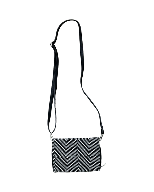 Handbag By Jewell In Black & White, Size:Small