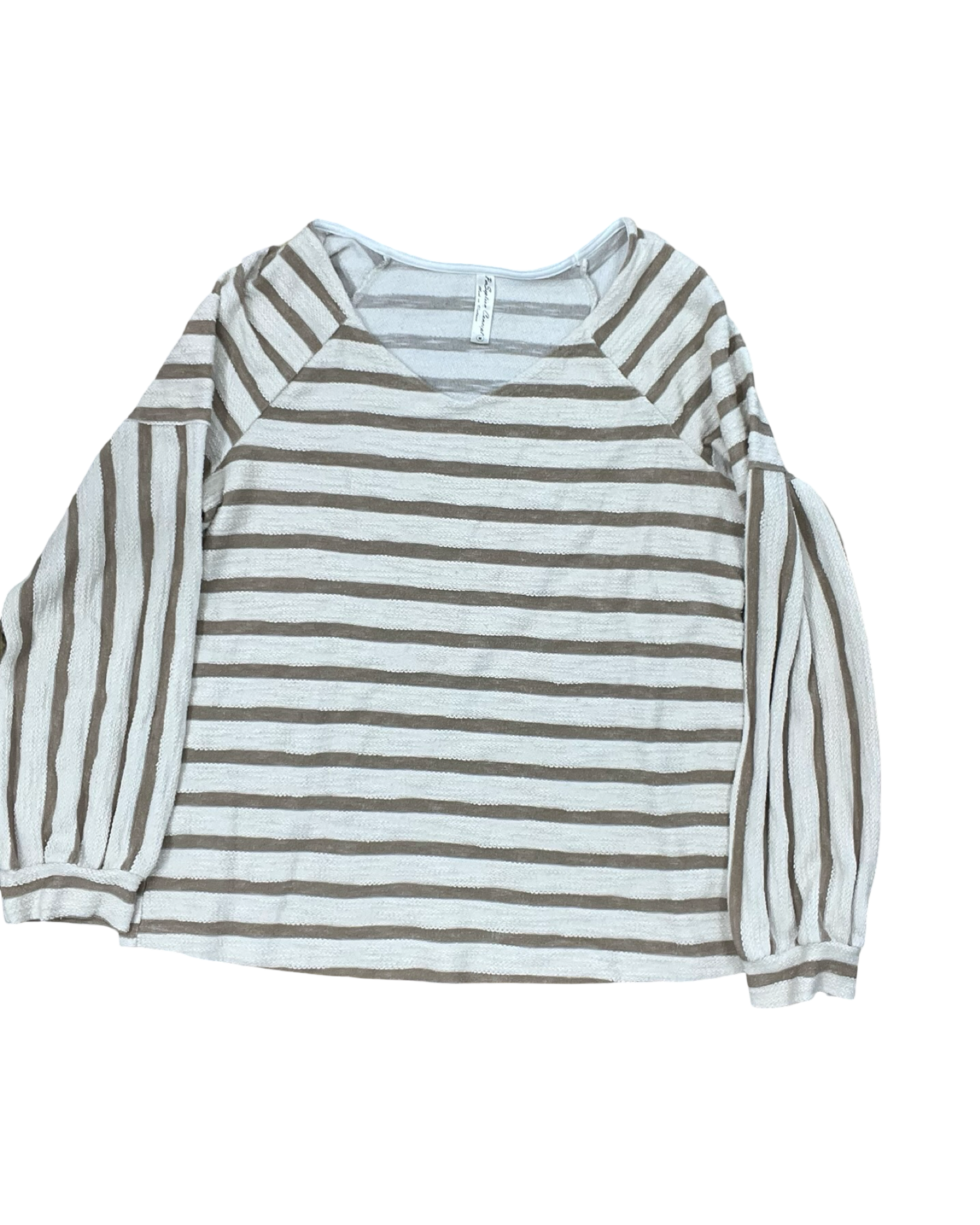 Top Ls By Perseption Concept In Brown & Cream, Size:M