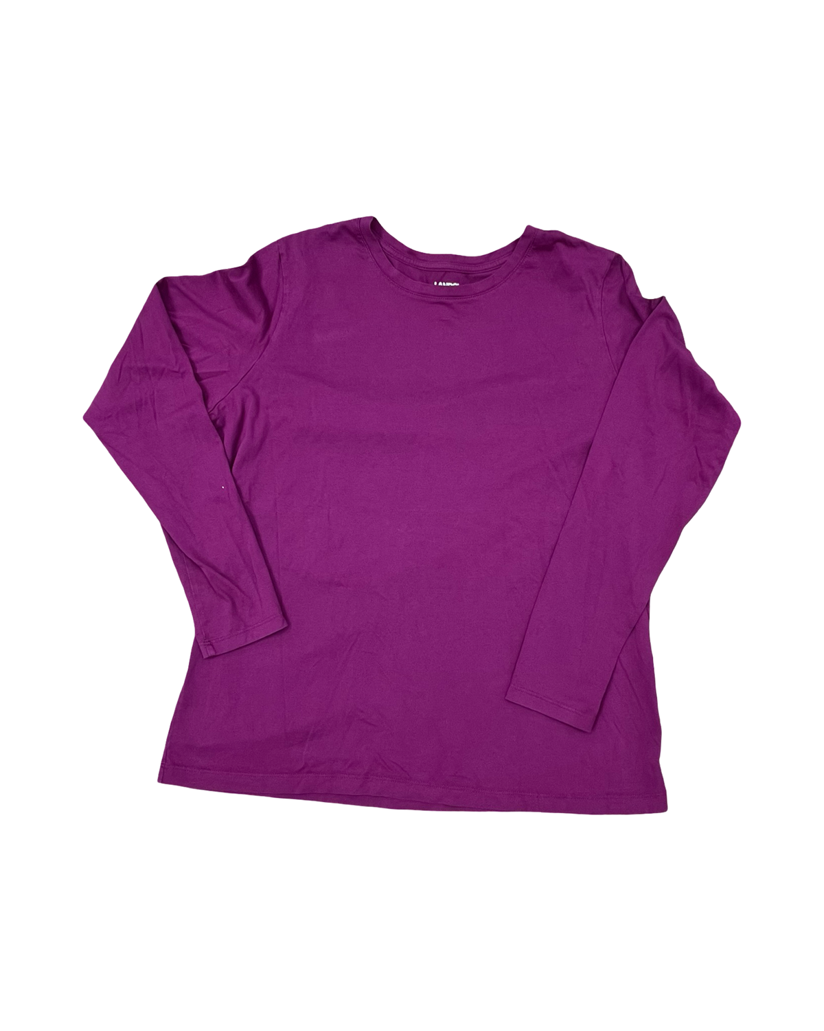 Top Ls Basic By Lands End In Pink, Size:L