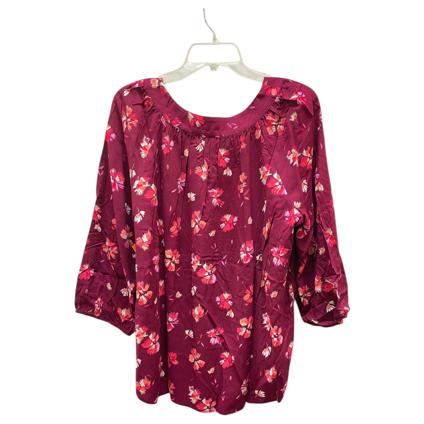 Top 3/4 Sleeve By St Johns Bay In Red, Size:Xl