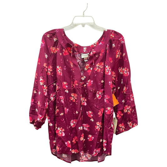 Top 3/4 Sleeve By St Johns Bay In Red, Size:Xl