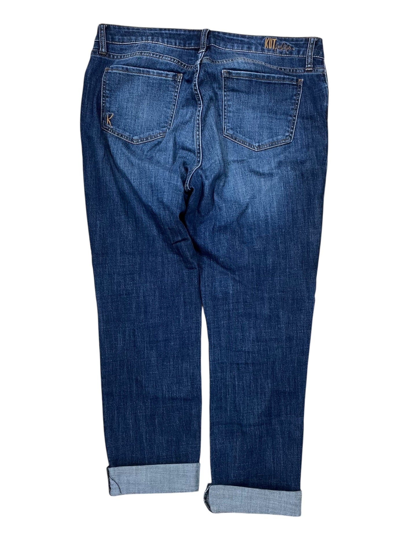 Jeans Boyfriend By Kut In Blue Denim, Size:10