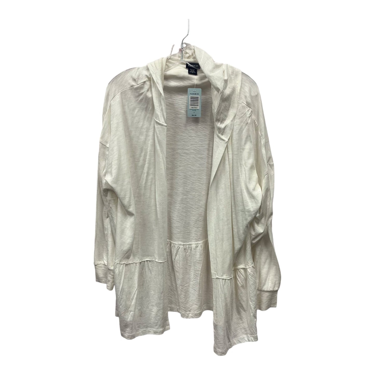 Cardigan By Torrid In Ivory, Size:2X