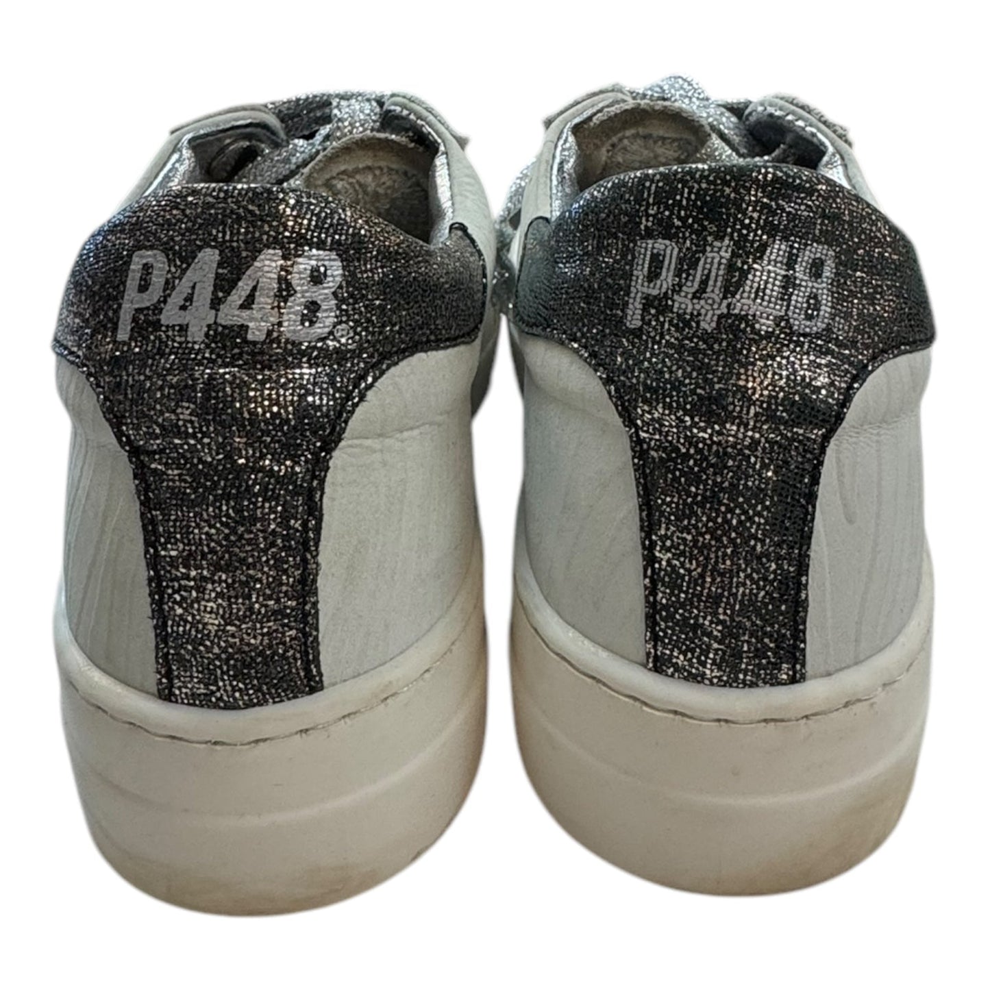 Shoes Designer By P448 In Grey & White, Size:7.5