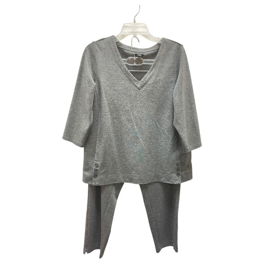 Athletic Pants 2Pc By J. Jill In Black & Grey