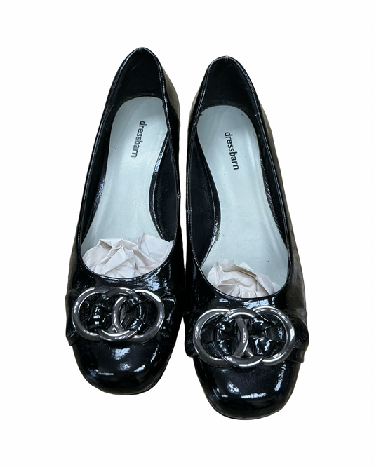 Shoes Heels Wedge By Dressbarn In Black, Size:7.5