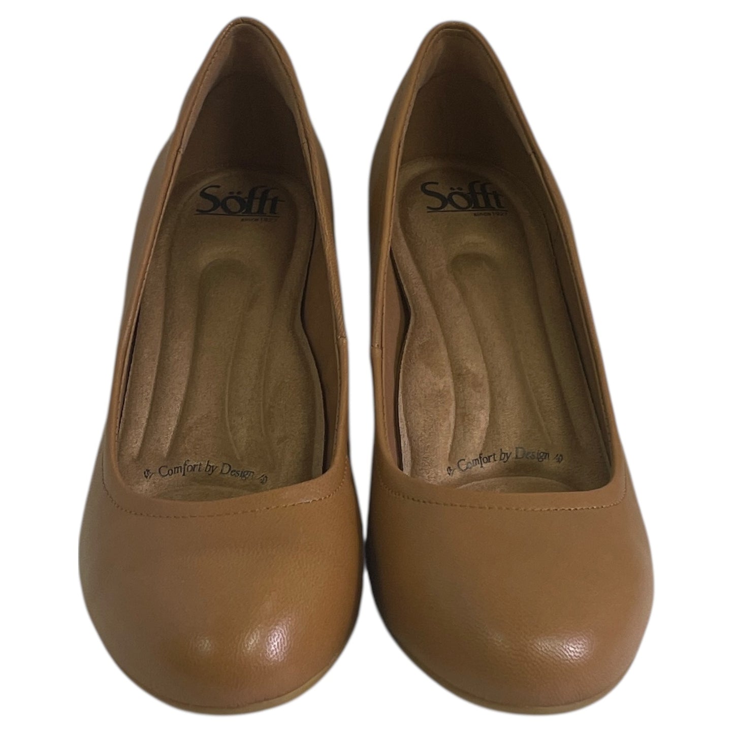 Shoes Heels Block By Sofft In Tan, Size:8