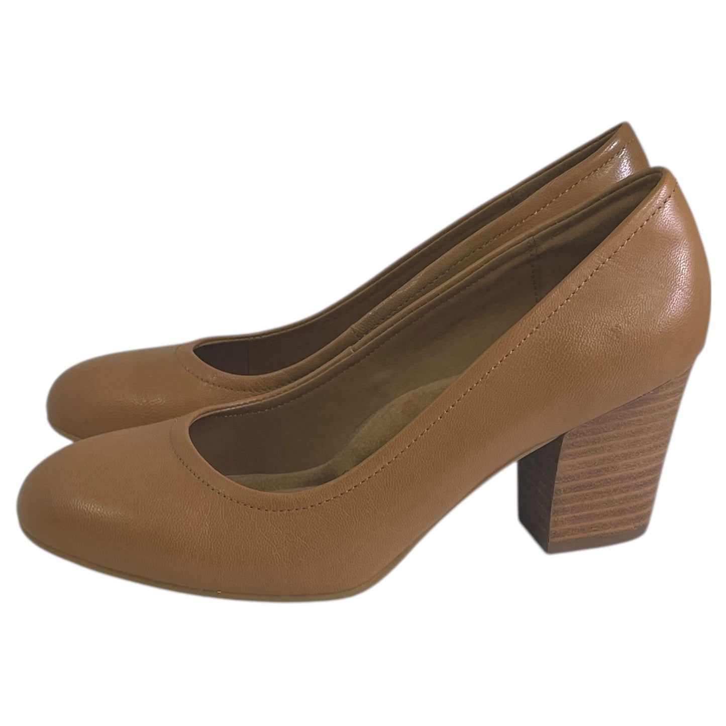 Shoes Heels Block By Sofft In Tan, Size:8